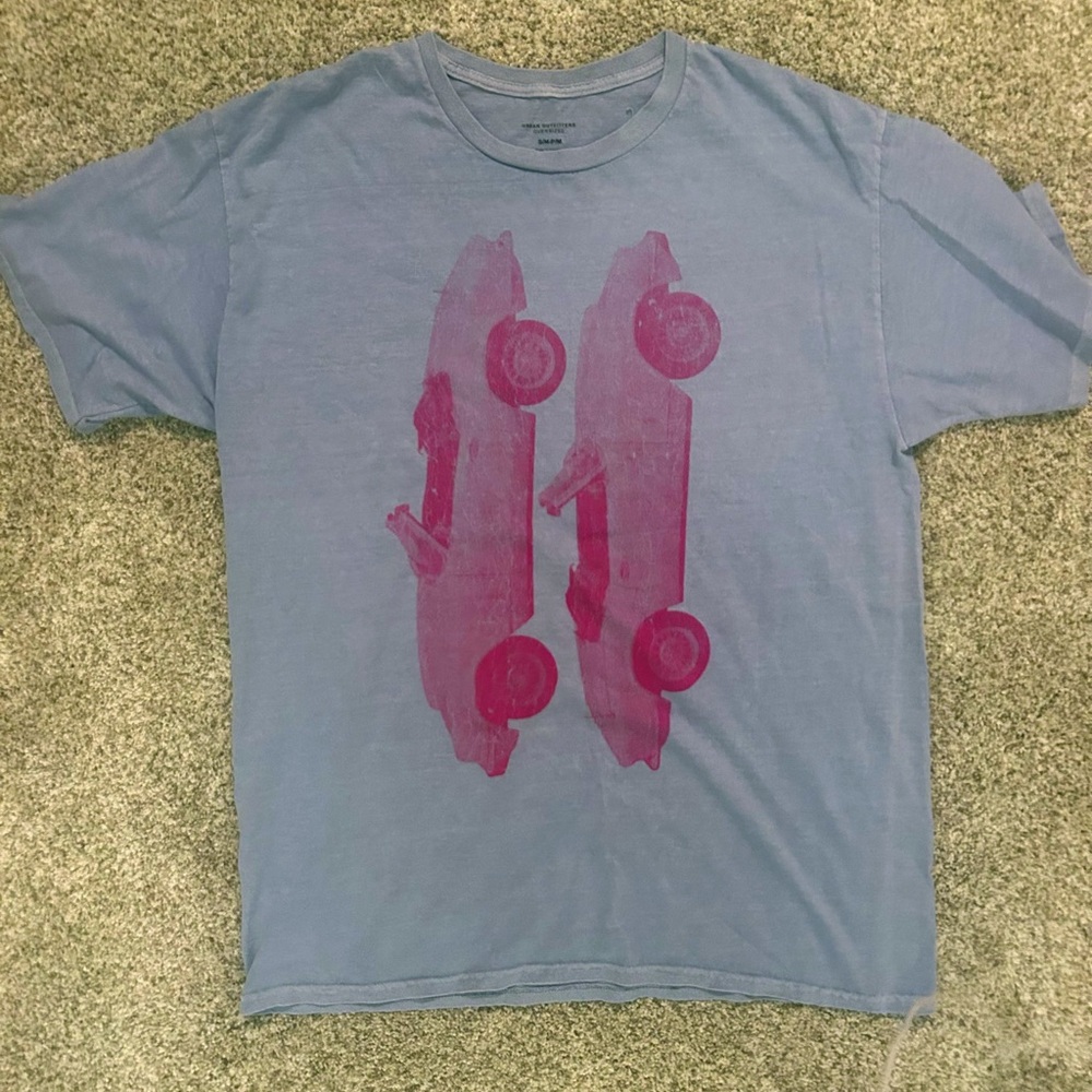Urban Outfitters oversized Blue Tee with Pink Graphic